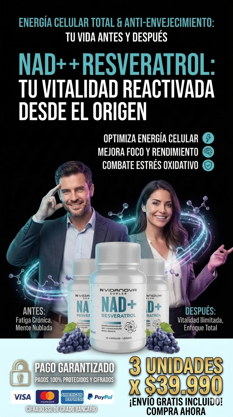 PACK 3X NAD+ RESVERATROL 1000MG | Energía Celular, Enfoque y Antienvejecimiento