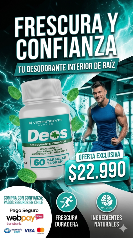 DEOS 1000mg | Adiós al Mal Aliento y Olor Corporal (Frescura 24/7)